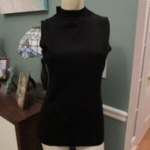 Exclusively Misook Black Acrylic Mock Tank XS